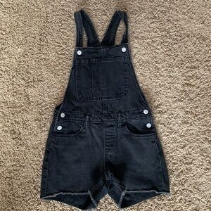Girl’s Black Shortall Overalls